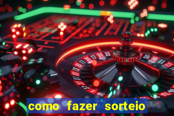 como fazer sorteio de cores online